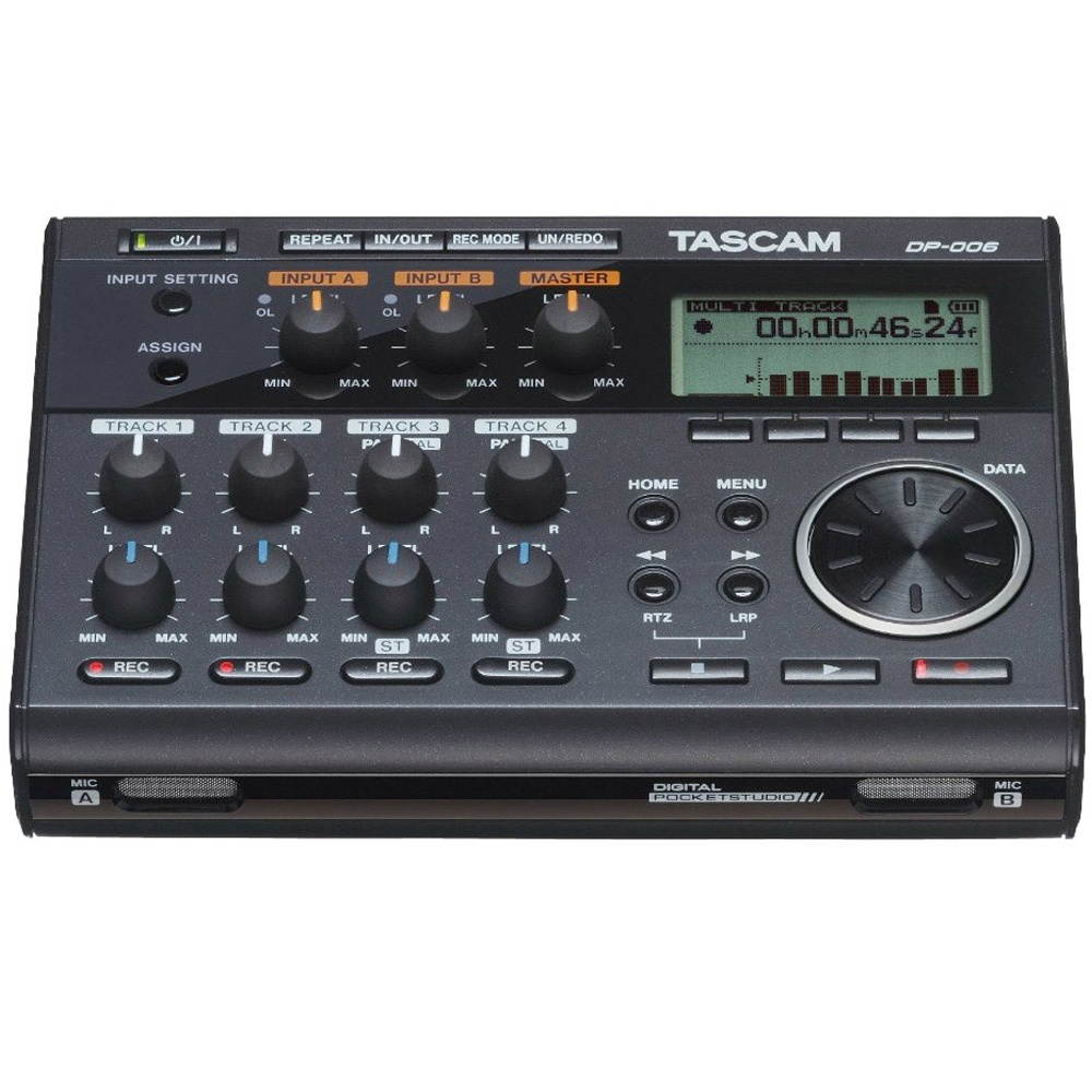 Tascam Pocketstudio 6 Track Digital Recorder Built In Microphone + Studio Accessories
