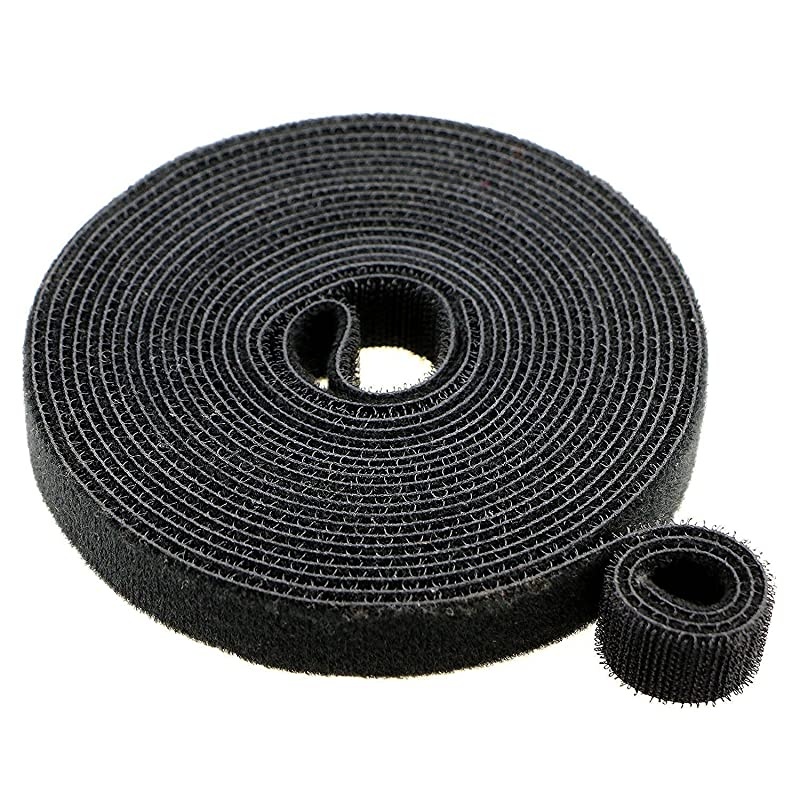 fastening tape Cable Tie Double Side Nylon Power Wire Management 3/4Inch 1 Roll Hook (5 Yards, Style 1)