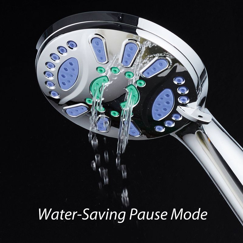 Six Setting Elite High Pressure Ultra Luxury Handheld Shower Head Chrome - AquaDance