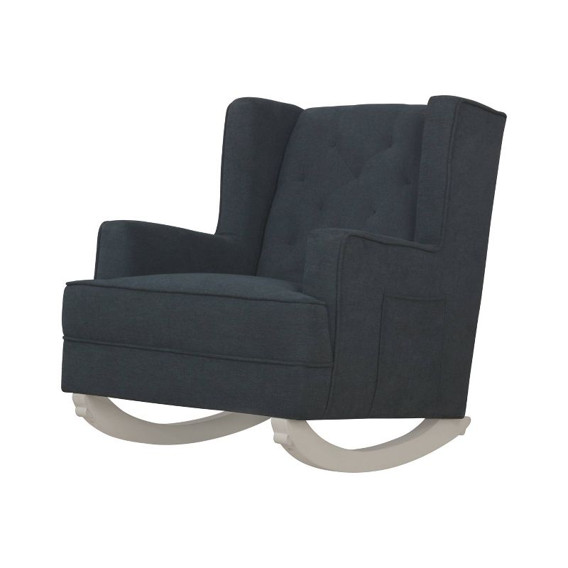 Evolur Capri Upholstered Tufted Wingback 2-in-1 Rocker & Accent Chair