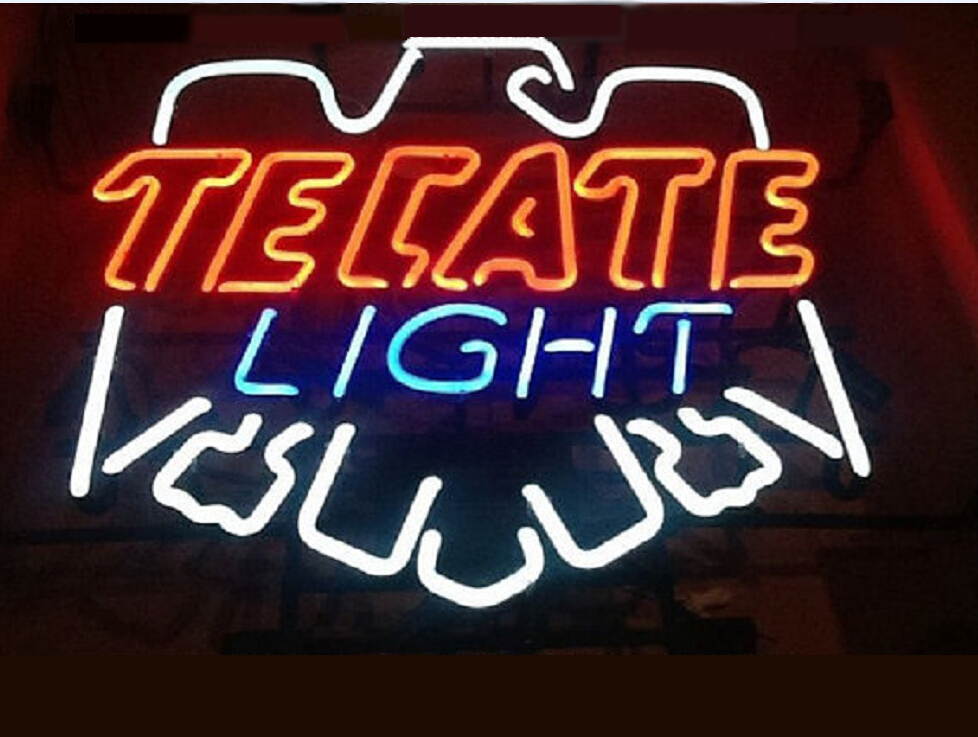 Fashion Handcraft Tecate Light Real Glass Beer Bar Pub Display Neon Light Sign 19x15!!!Best Offer!