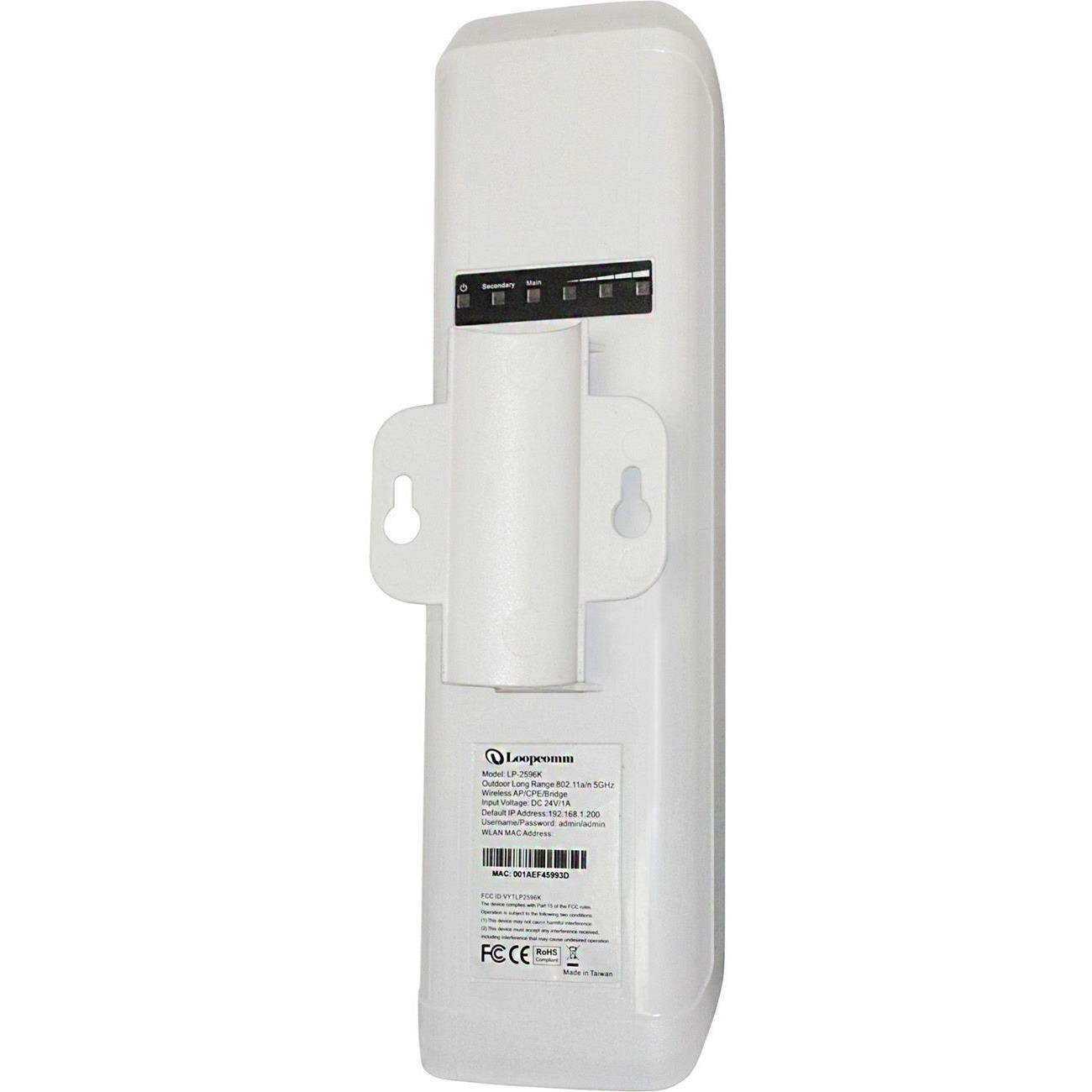 Premiertek LP-2596K Loopcomm Outdoor 802.11a 5 GHz Wireless High Power CPE / AP / Router / Clint / Bridge / Repeater w/ Dual 14 dBi Directional Panel Antenna