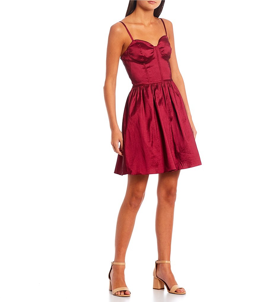 I.N. San Francisco Sleeveless Taffeta Fit-And-Flare Party Dress