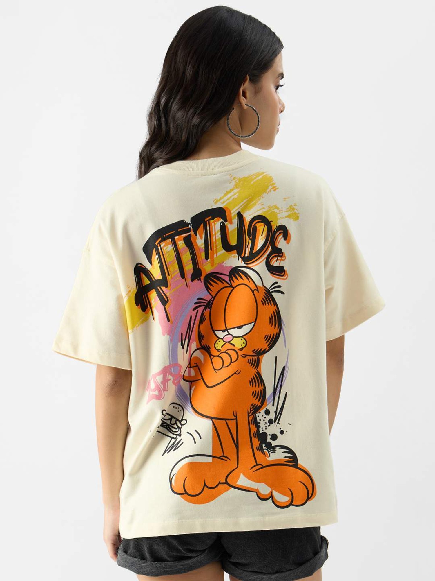 The Souled Store Off-White Cotton Printed T-Shirt