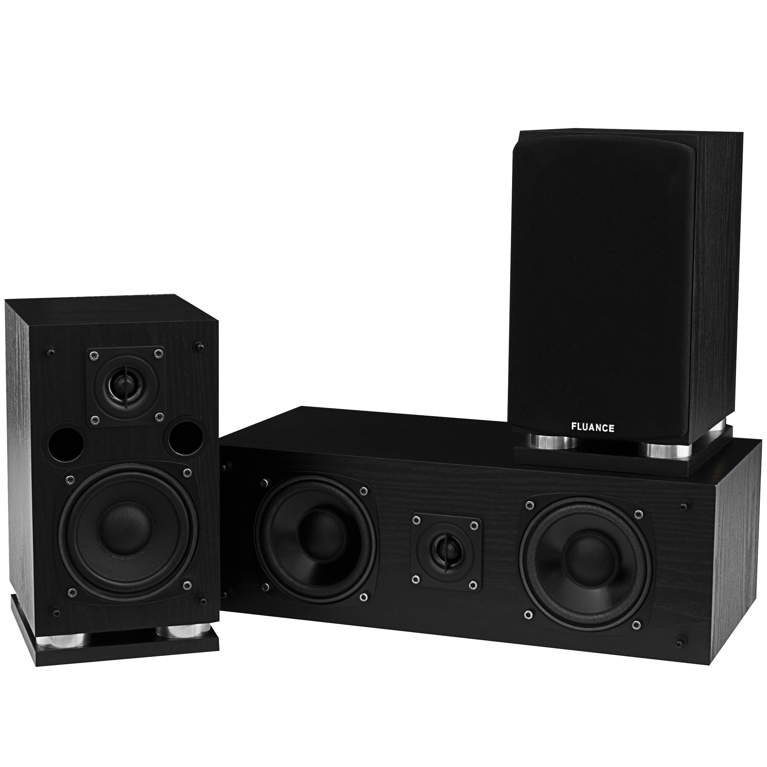 Fluance Elite High Definition Surround Sound Home Theater 5.1 Speaker System including 3-Way Floorstanding Towers, Center Channel, Rear Surround Speakers and a DB10 Subwoofer - Black Ash (SX51BR)