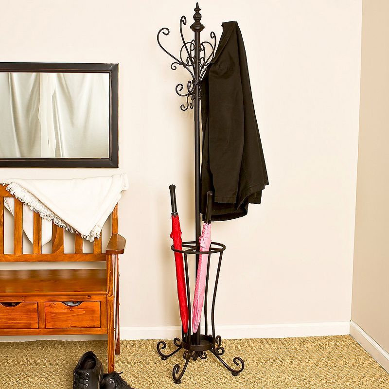 Santa Fe Hall Tree Brown - Linon