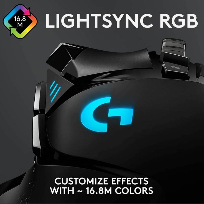 Logitech G102 Light Sync Gaming Mouse with Customizable RGB Lighting, 6 Programmable Buttons, Gaming Grade Sensor, 8 k dpi Tracking,16.8mn Color, Light Weight