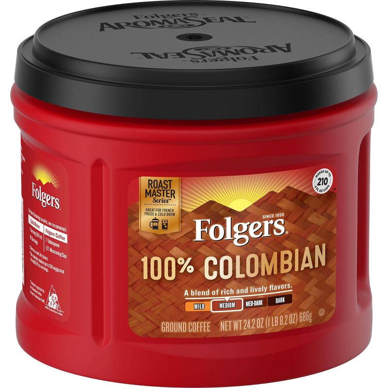 Folgers Colombian Medium Roast Ground Coffee - 24.2oz