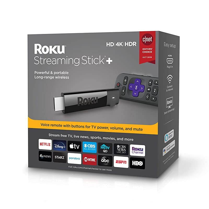Streaming Stick+ | HD/4K/HDR Streaming Device with Long-range Wireless and Voice Remote with TV Controls