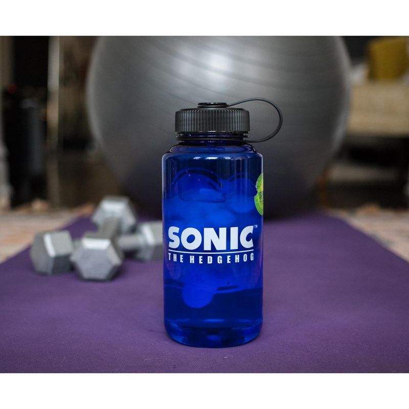 Just Funky Sonic The Hedgehog Character Plastic Water Bottle | Holds 32 Ounces