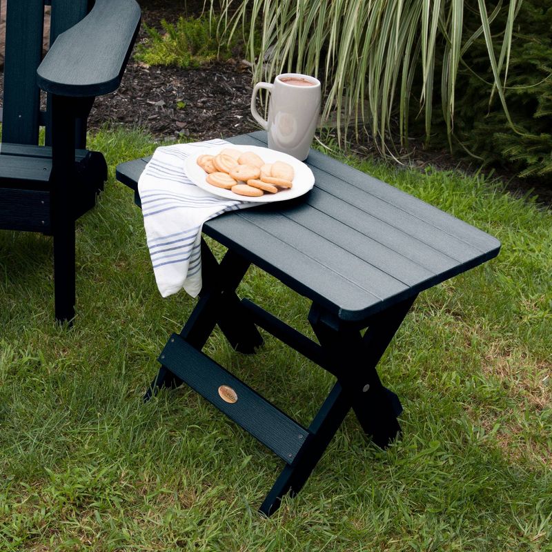 Adirondack Folding Patio Side Table Federal Blue - highwood