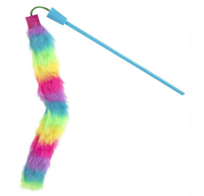 SmartyKat Rainbow Wand Pride Plush Cat Toy