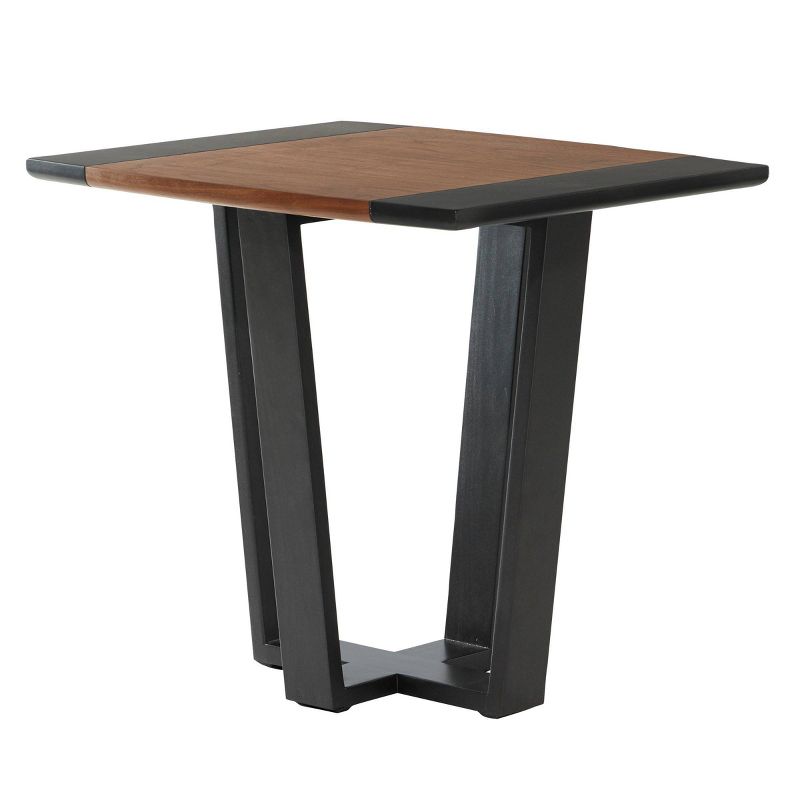 Contemporary Walnut Veneer Side Table Walnut Brown - Venus Williams Collection