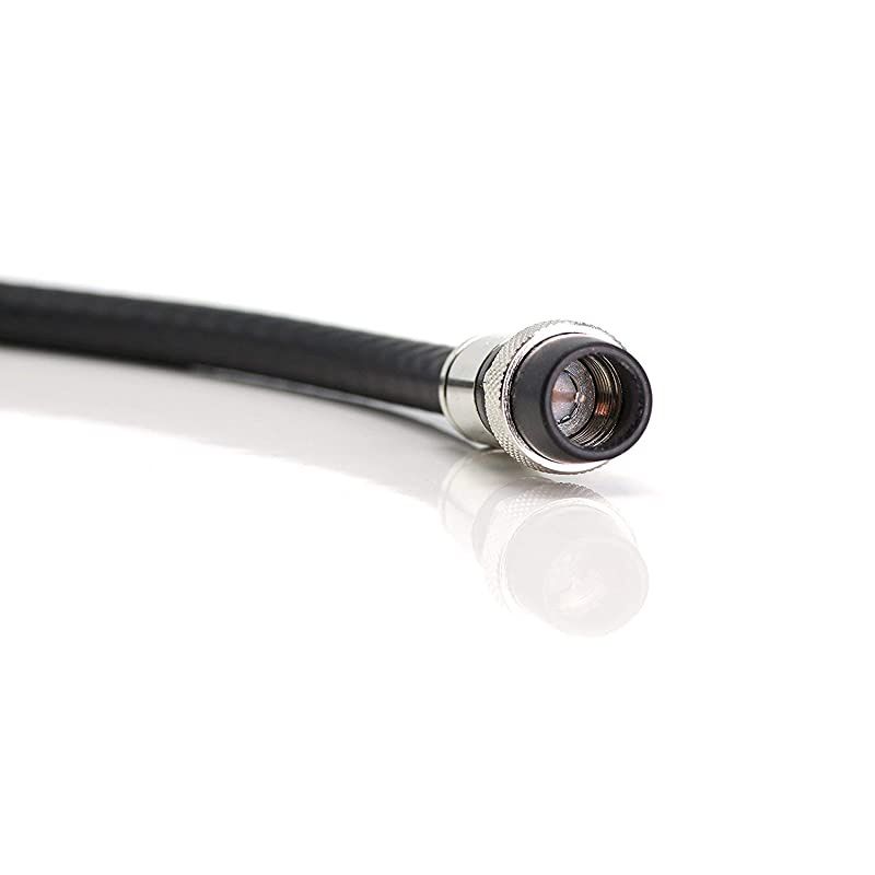 Feet, Black RG6 Coaxial Cable with Rubber booted - Weather Proof - Outdoor Rated Connectors, F81 / RF, Digital Coax for CATV, Antenna, Internet, & Satellite