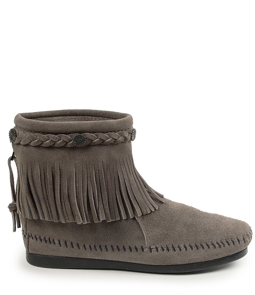 Minnetonka Concho Suede Fringe Boots