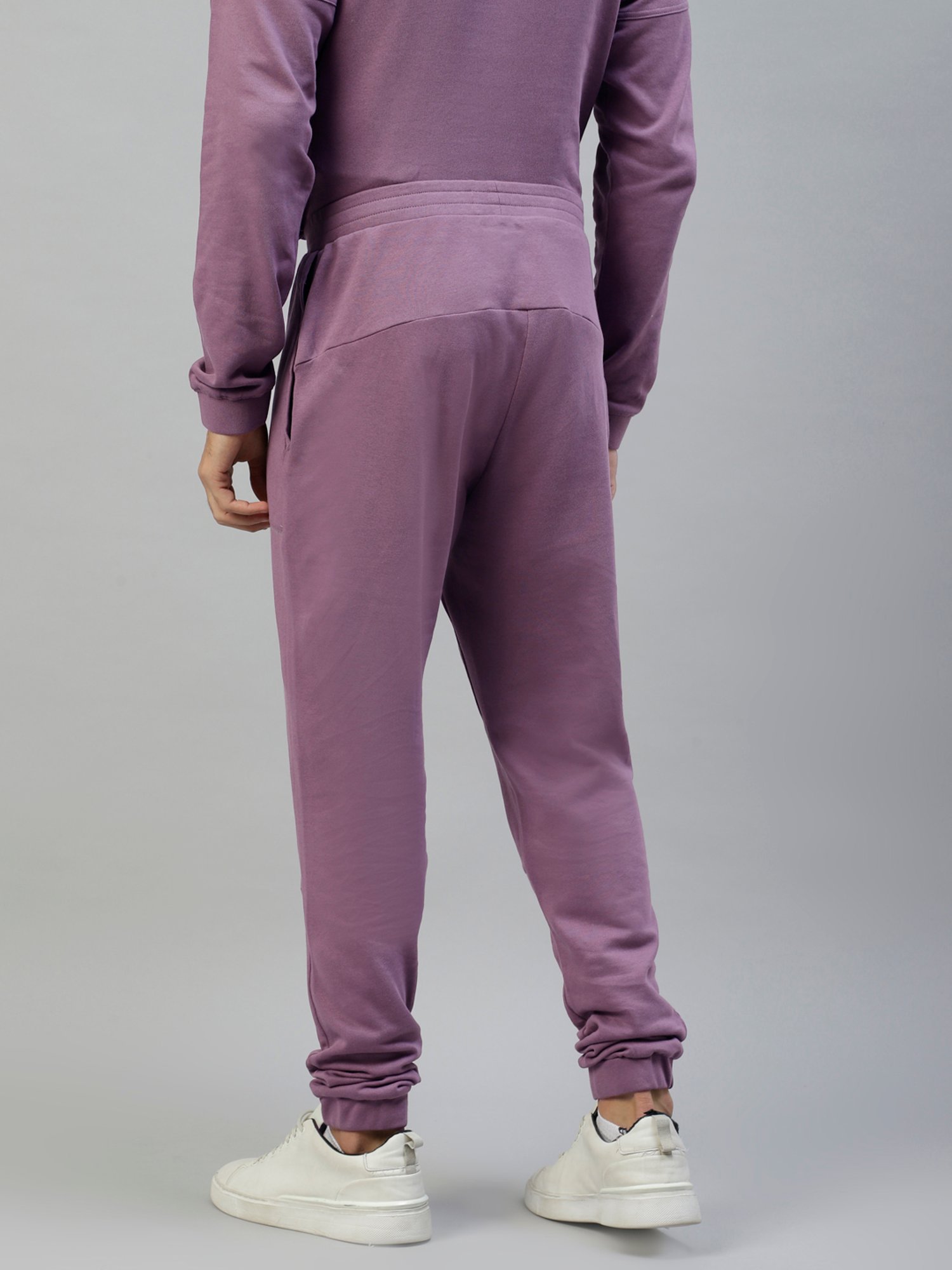 Slowave Purple Regular Fit Cotton Joggers