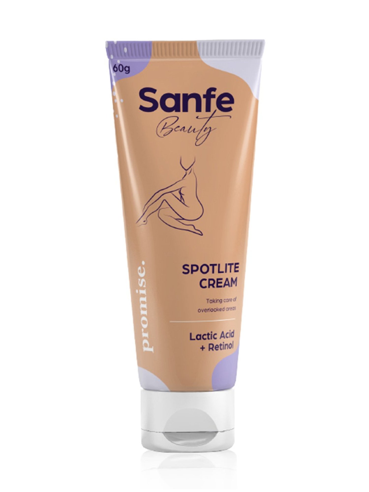Sanfe Spotlite Lactic Acid and Retinol Body Cream - 60 gm