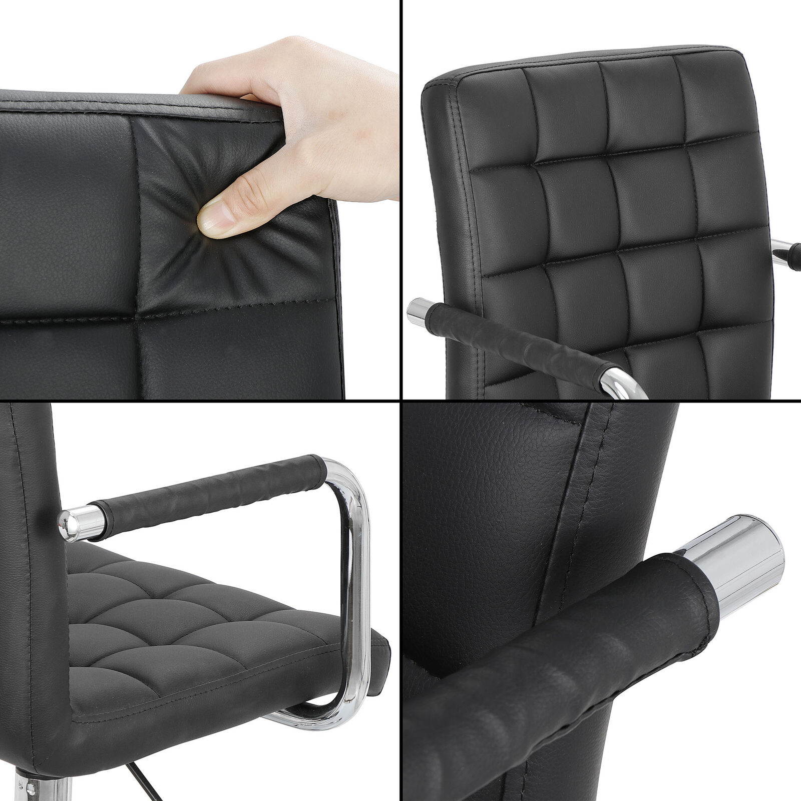 Modern Midback Armrests Office Chair Desk Office Chair with Wheels Swivel Chair Adjustable Height
