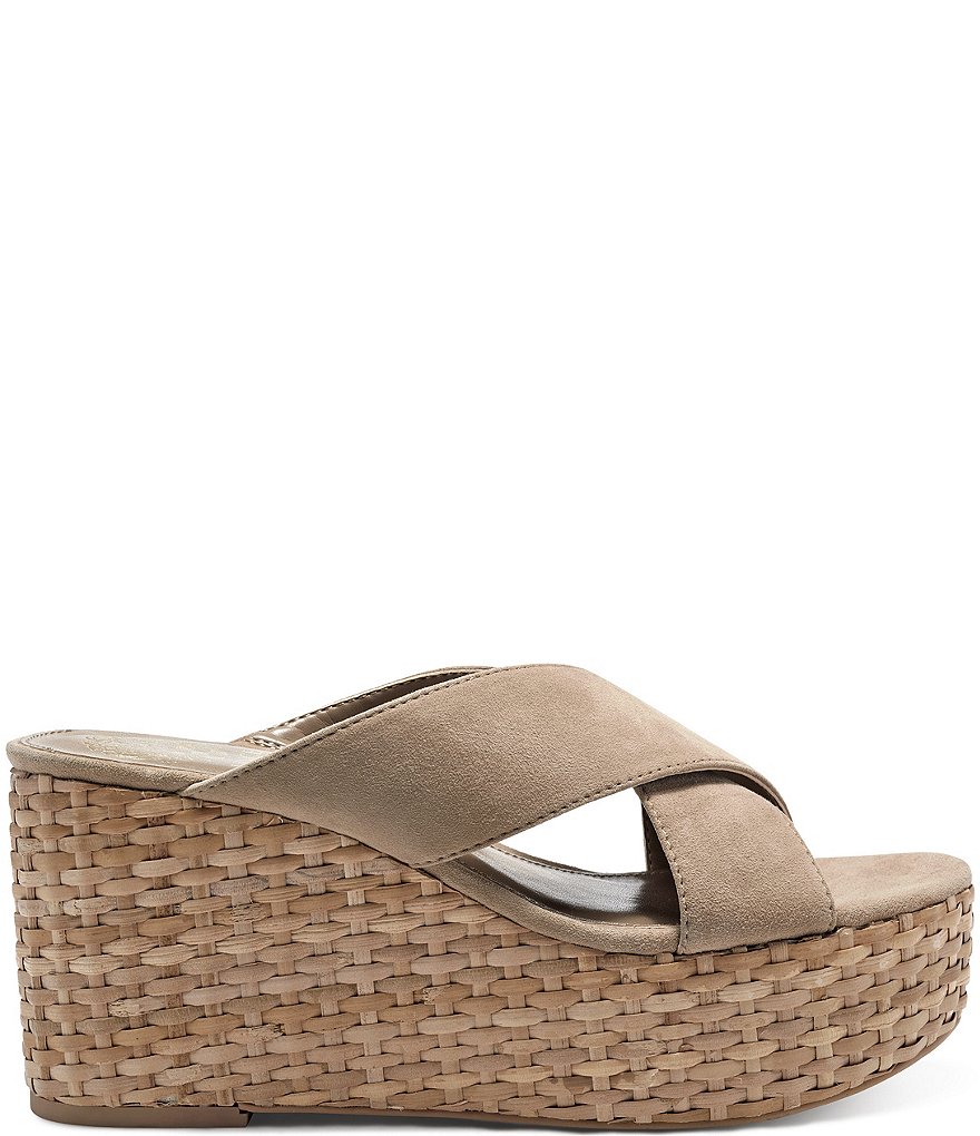 Vince Camuto Greathel Suede X-Band Wedge Sandals