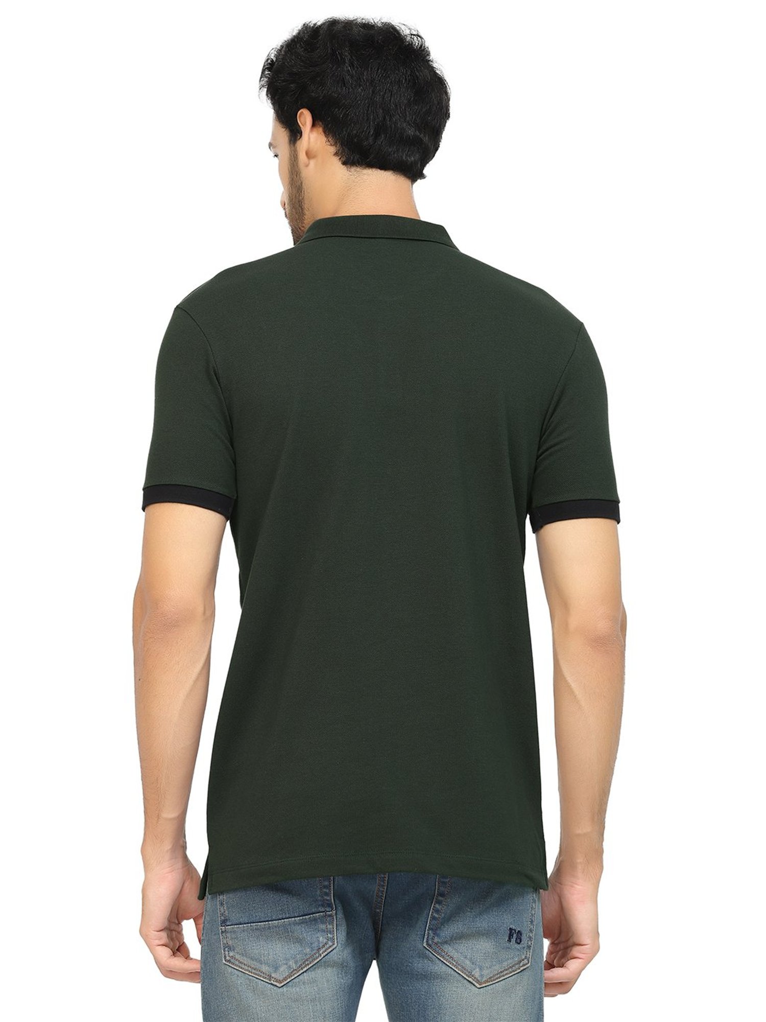 Kalt Dark Green Regular Fit Polo T-Shirt
