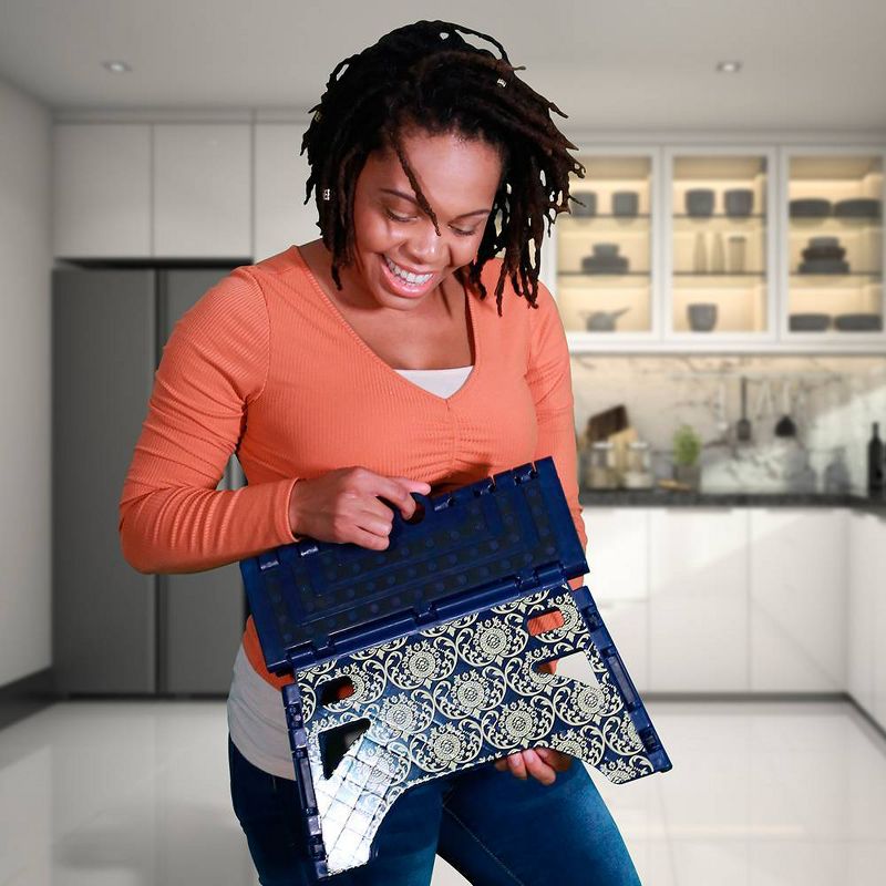 Cosco Two Step Big Step Folding Step Stool with Rubber Hand Grip