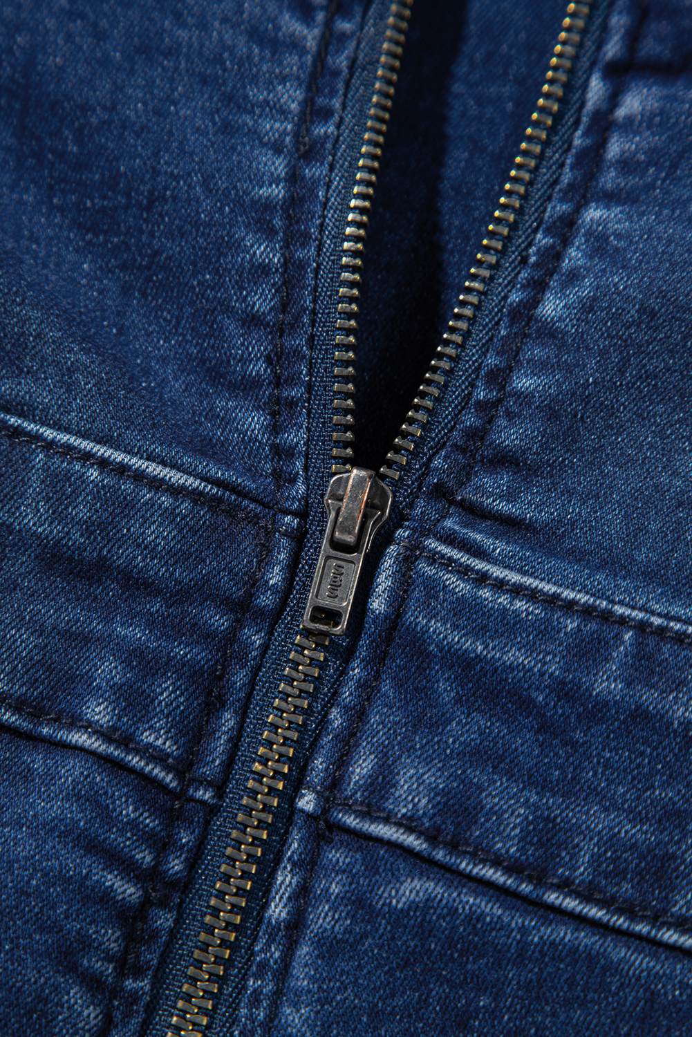 Gray Textured Wide Leg Overall with Pockets