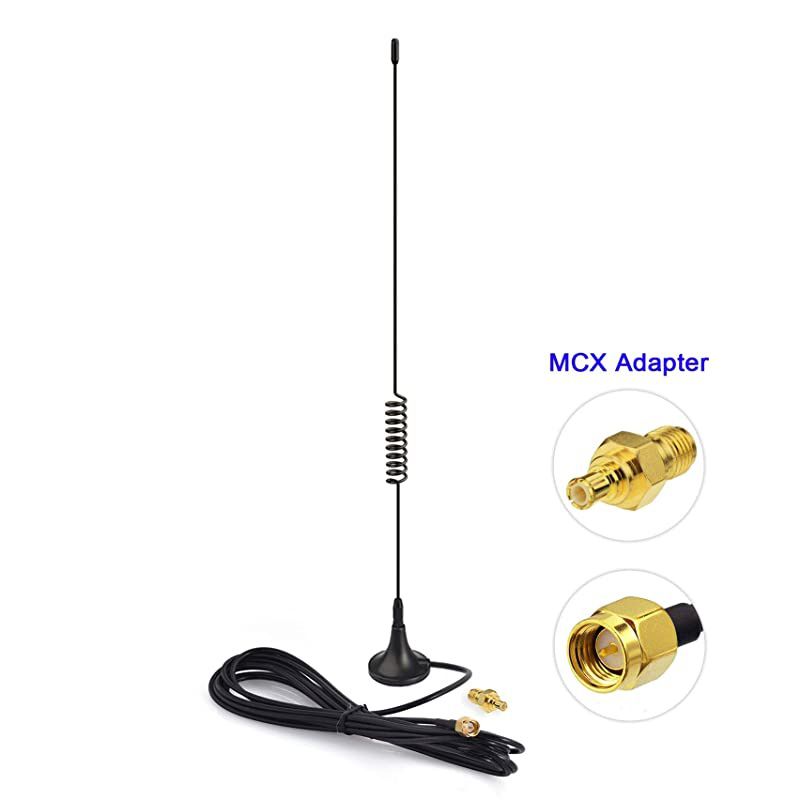Dual Band 978MHz 1090MHz 5dBi Magnetic Base SMA Male MCX Antenna for Aviation Dual Band 978MHz 1090MHz ADS-B Receiver RTL SDR Software Defined Radio USB Stick Dongle Tuner Receiver