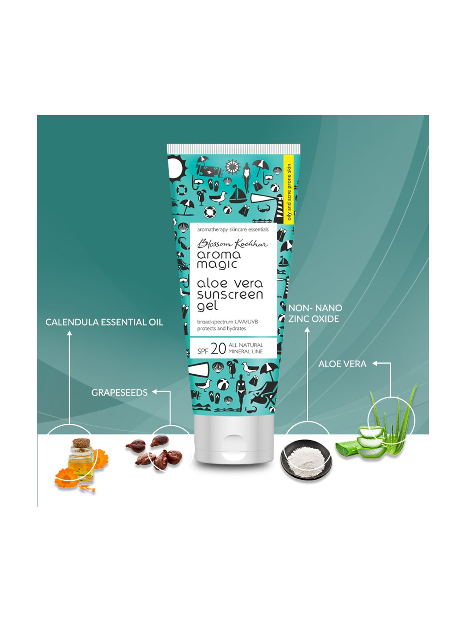 Aroma Magic Aloe Vera Sunscreen Gel - 100 ml