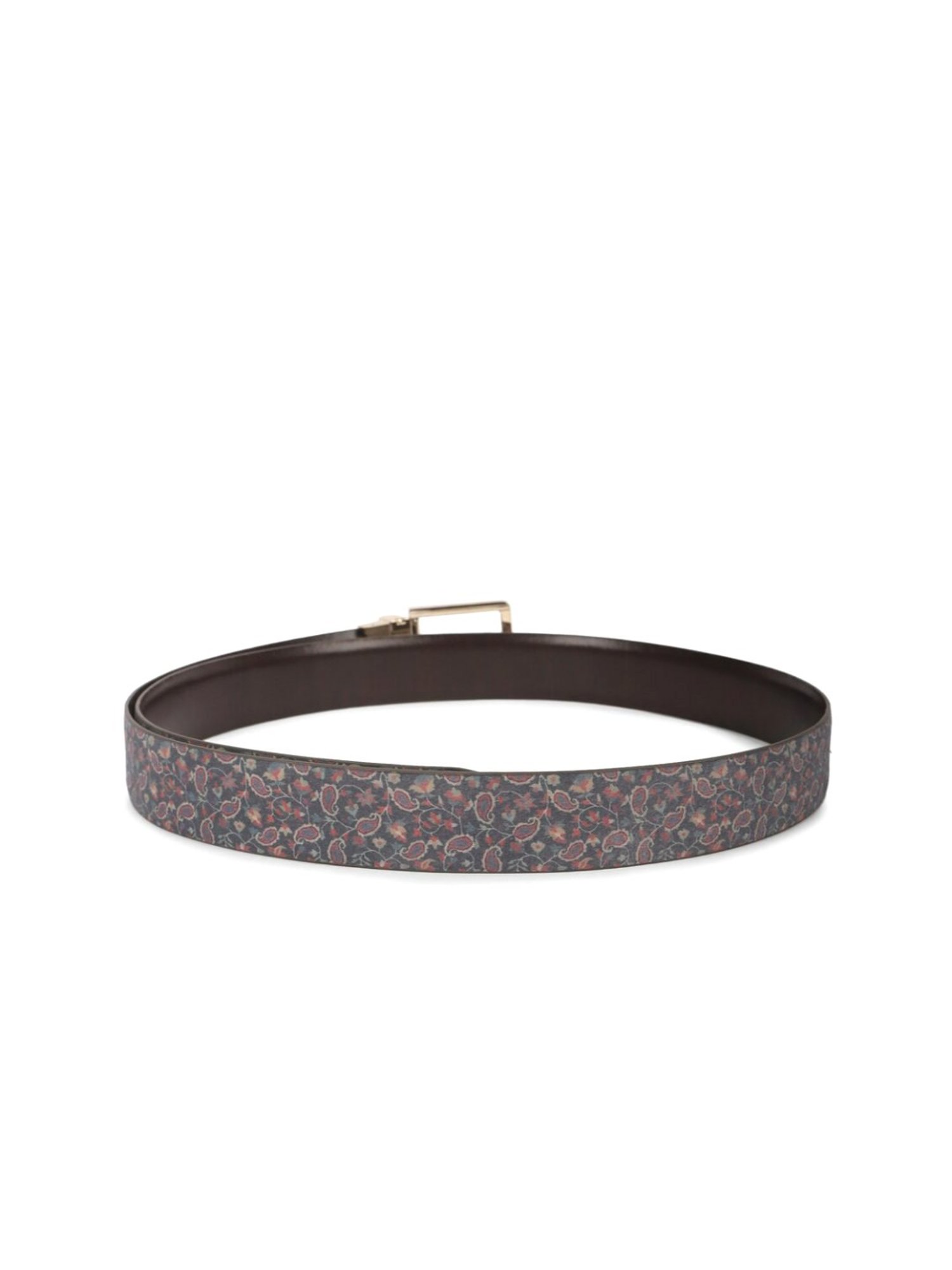 Simon Carter Multicolor Leather Printed Casual Belt for Men