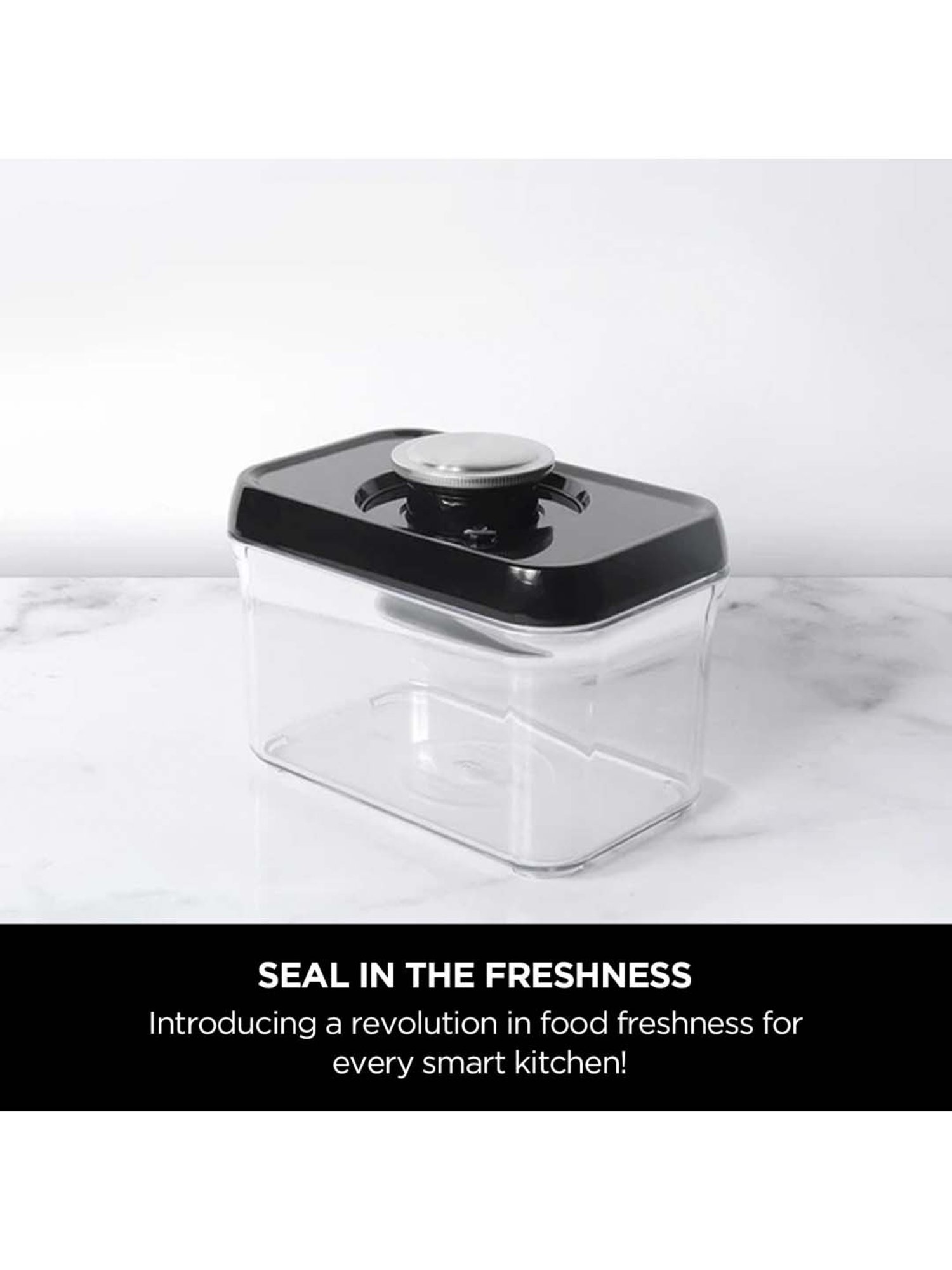 Aristo Silver Stainless Steel Storage Containers with Base Stand - Set of 7