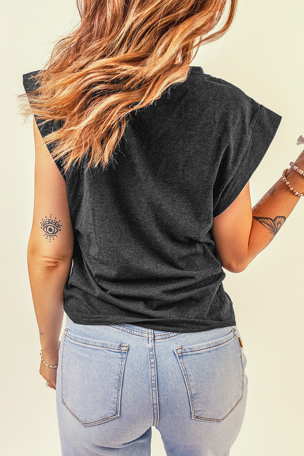 Blank T Shirt - Gray Cotton Blend Round Neck Tee Customized