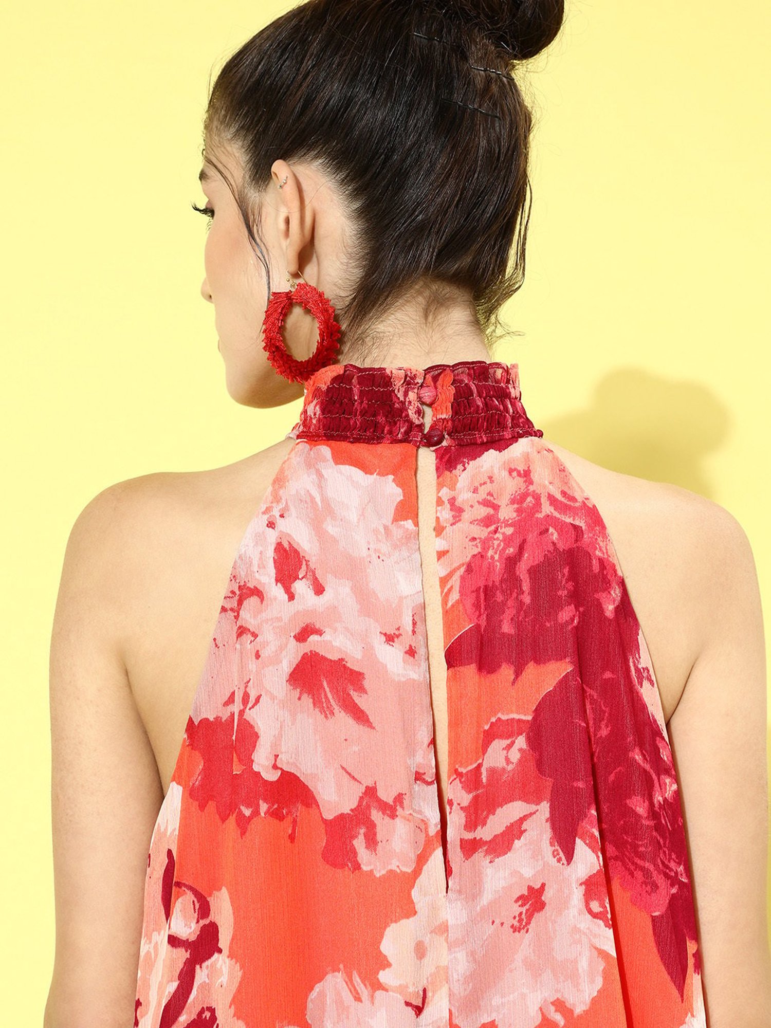 QUIERO Multicolor Printed A Line Dress