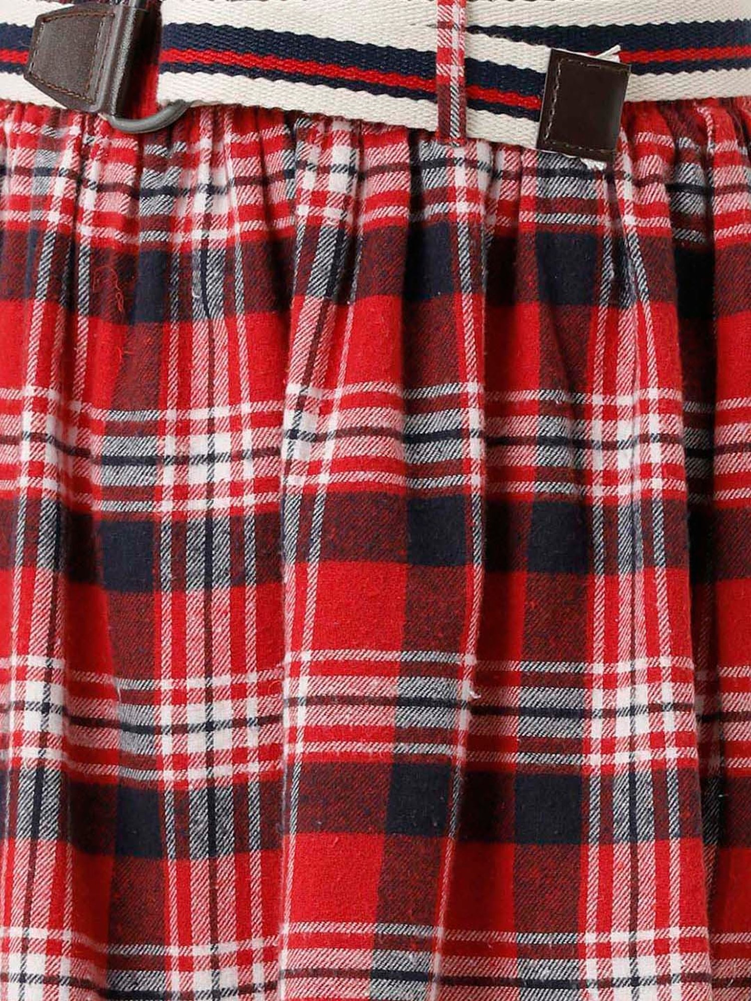 Kate & Oscar Kids Red & White Chequered Skirt