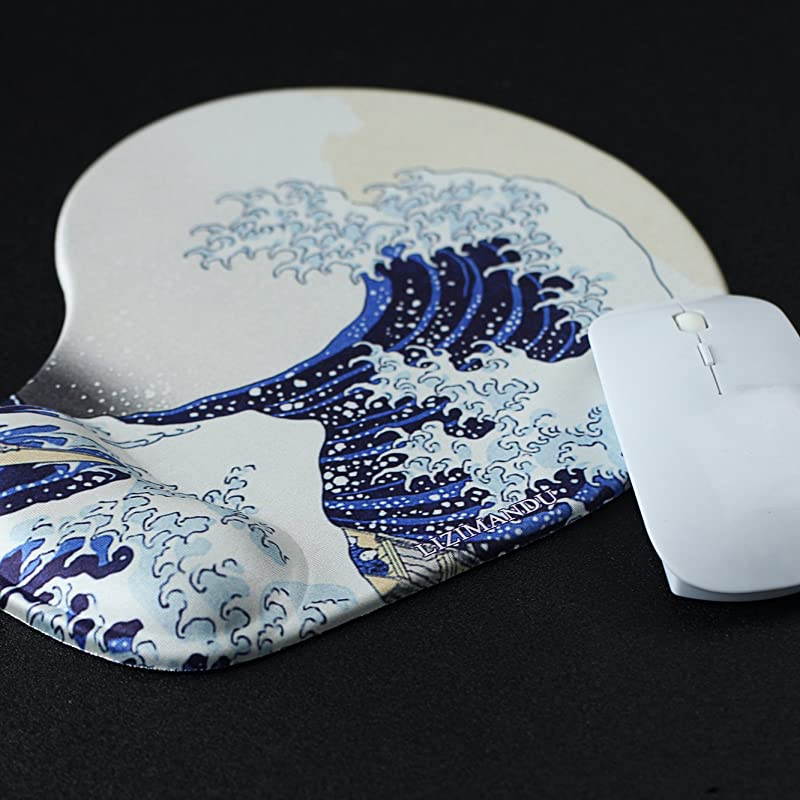 Non Slip Mouse Pad Wrist Rest for Office Computer Laptop Mac Durable Comfortable Lightweight for Easy Typing Pain ReliefErgonomic SupportHuge Wave