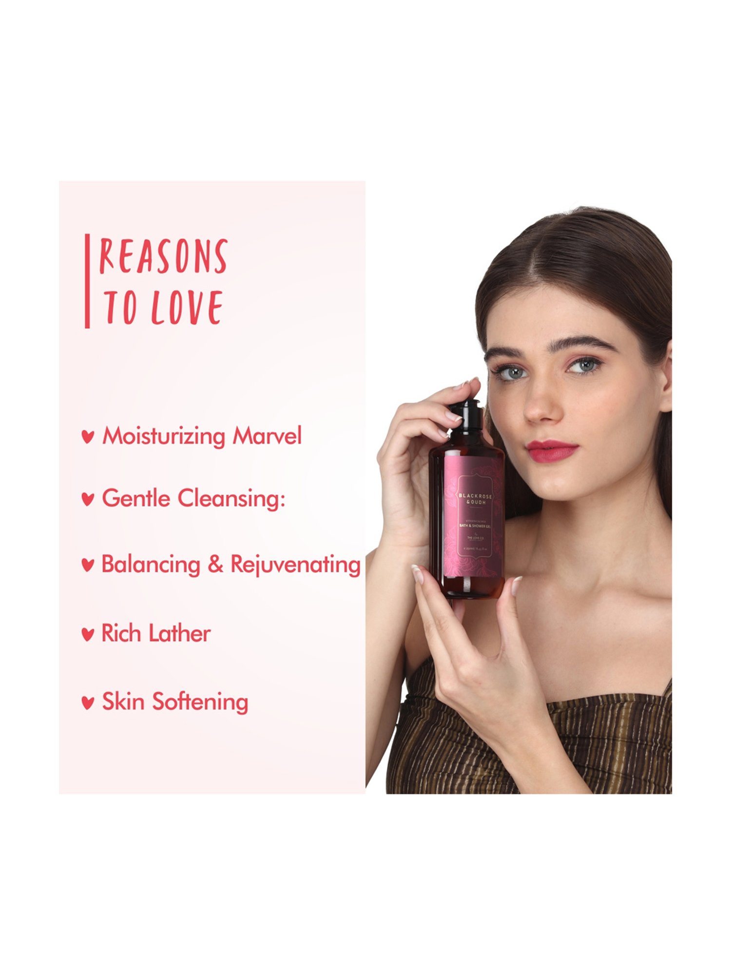 The Love Co. Black Rose & Oud Body Wash - 250 ml