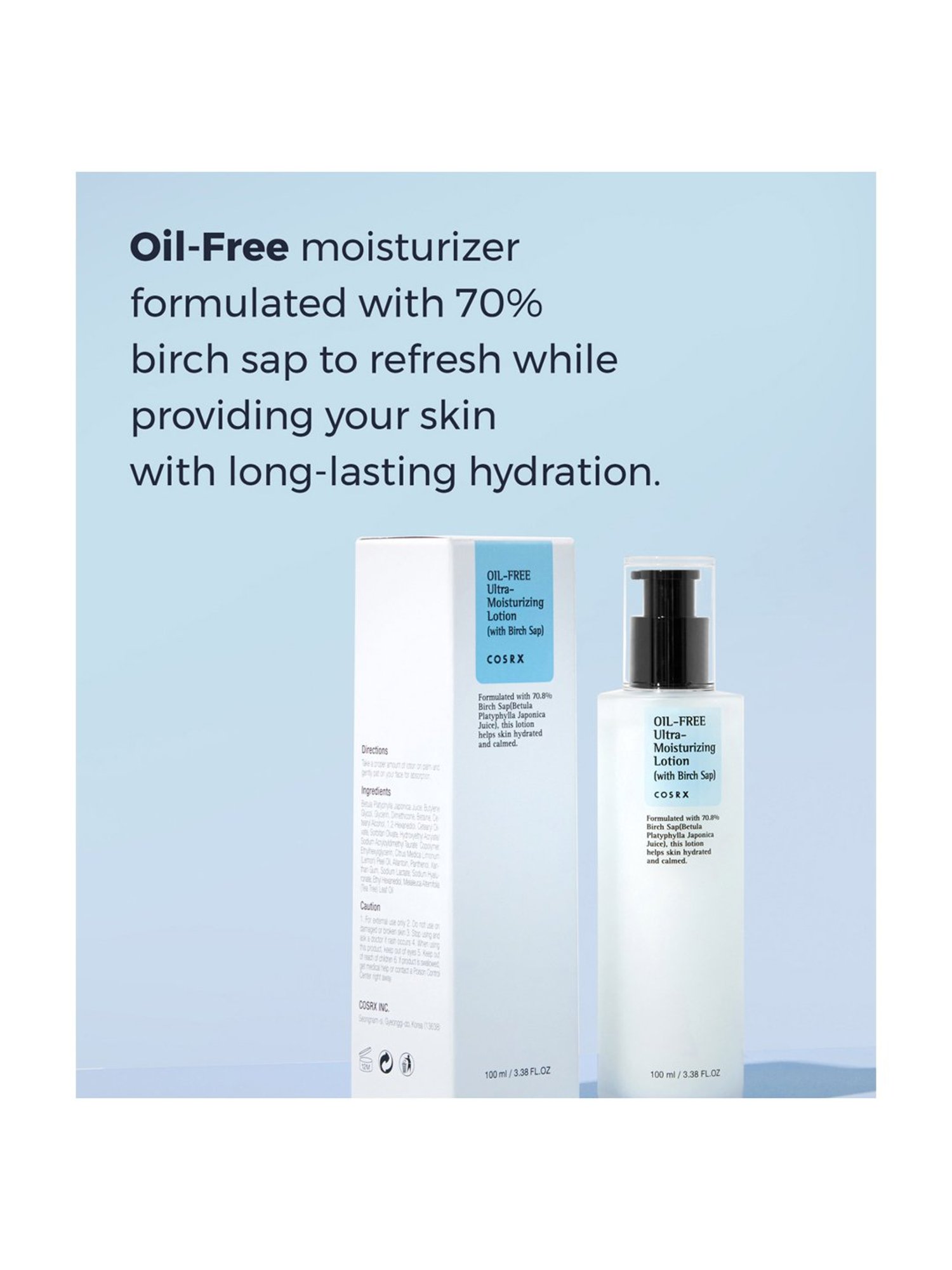 Cosrx Oil Free Ultra Moisturizing lotion with Birch Sap - 100 ml