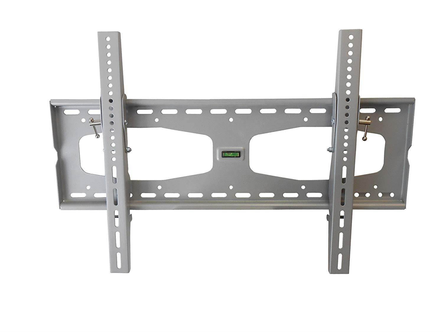 Audio2000'S AST420G Fixed TV Wall Mount Bracket Slim Low Profile for 50,55,60,65 Inch Flat Screen TVs, VESA 600X400 (Color: Silver)