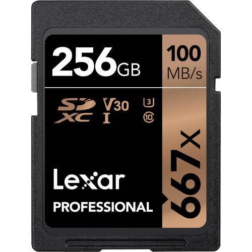 Lexar Professional 667x 256GB SDXC UHS-I/U3 Memory Card #LSD256BNA667