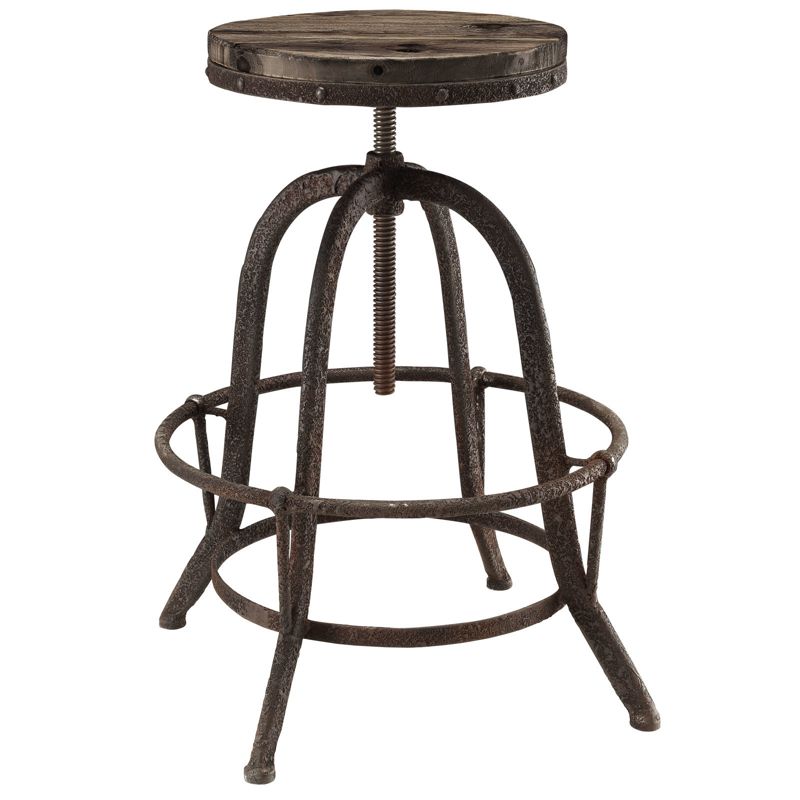 Set of 4 Collect Barstool Brown - Modway