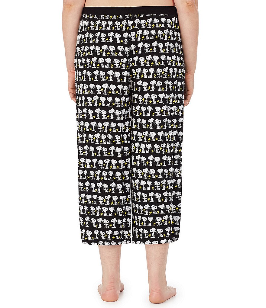 Peanuts Plus Snoopy Print Capri Sleep Coordinating Drawstring Pants
