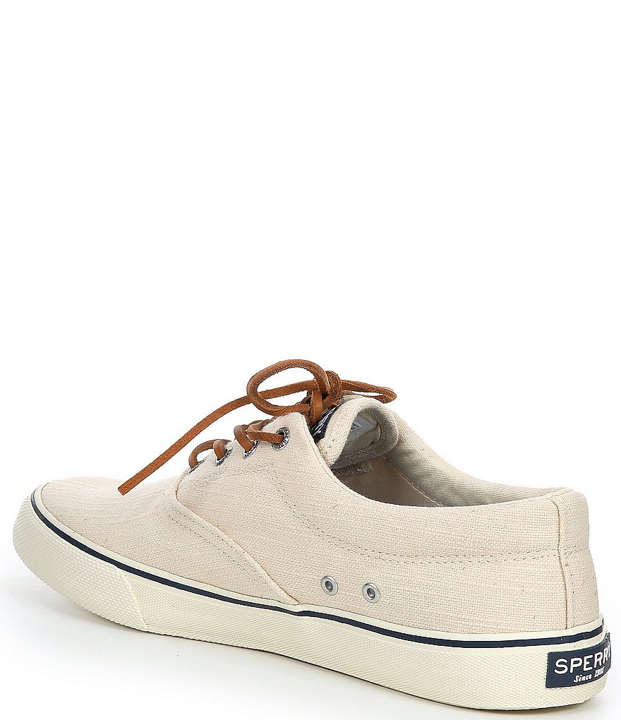 Sperry Men's Striper II CVO Distressed Linen Lace-Up Sneakers