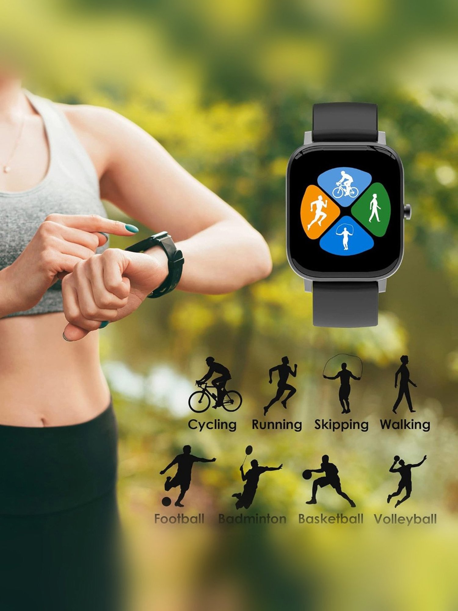 Probus P12 Full Touch Screen Smartwatch (Black)