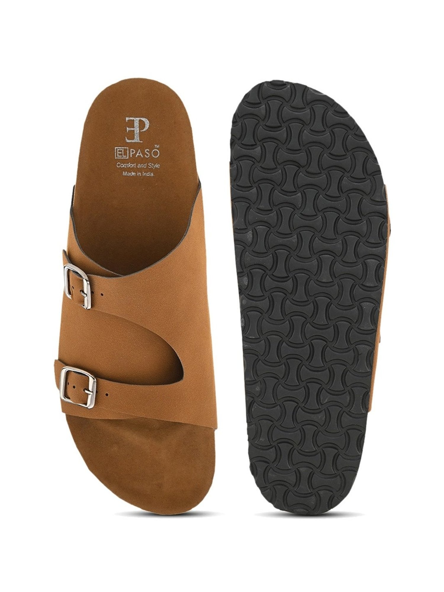 El Paso Men's Tan Casual Sandals