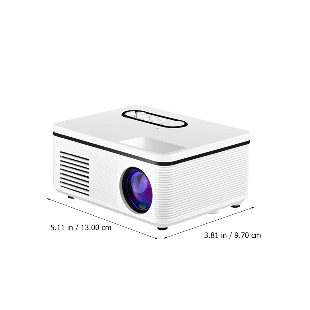 FRCOLOR 1080P HD LED New Mini Projector, Portable LED Cartoon, Movie, Children's Gft Projector, Home Theater Media Player Equipment