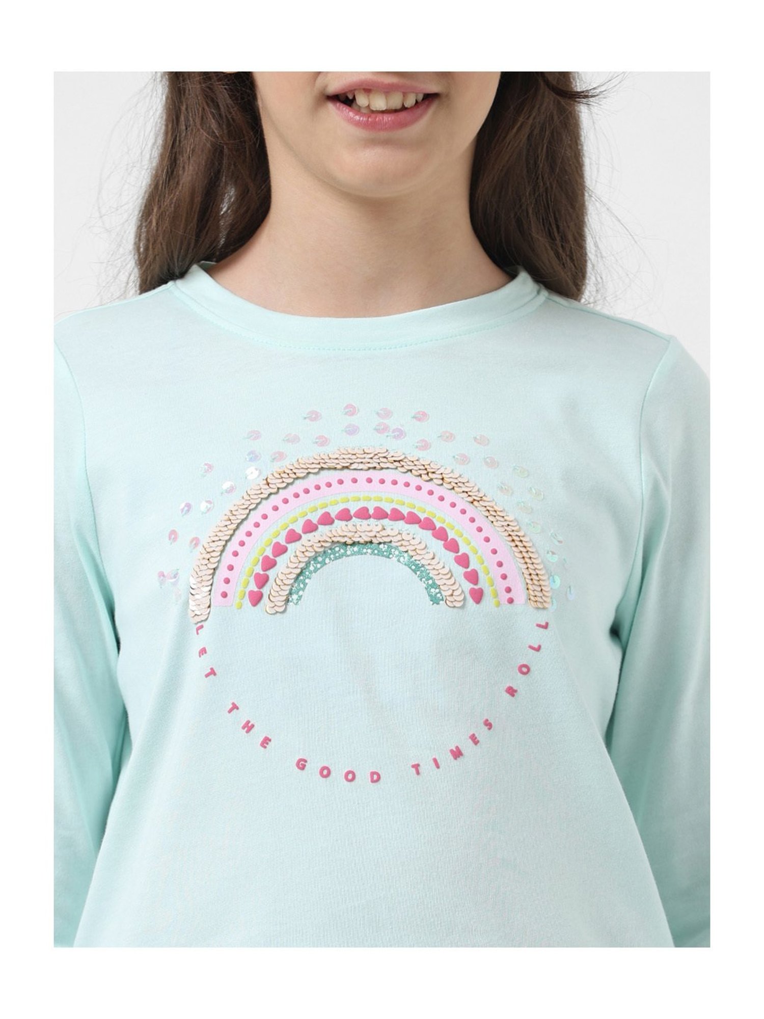 VERO MODA GIRL Blue Embellished Top