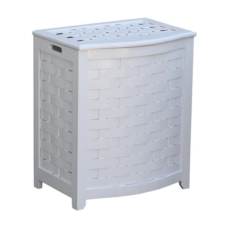Household Essentials Rolling Laundry Hamper Storage Cart Natural/Light Ash