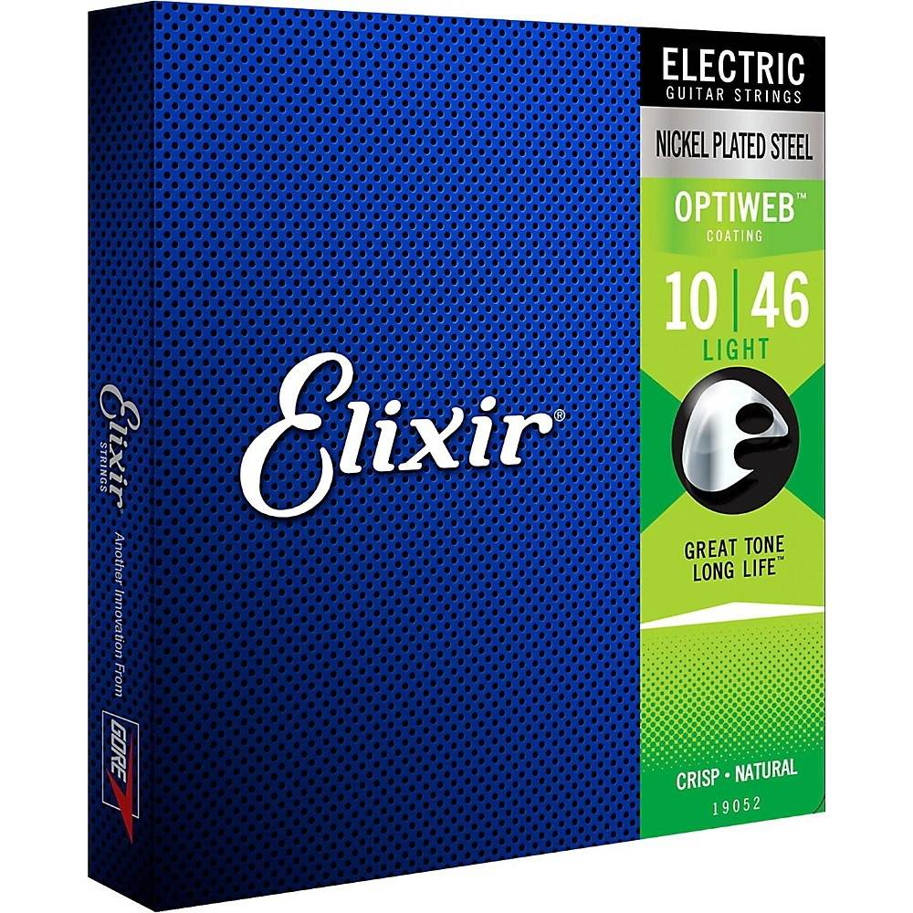 Elixir 19052 Electric Guitar Strings with OPTIWEB Coating, Light, 10-46