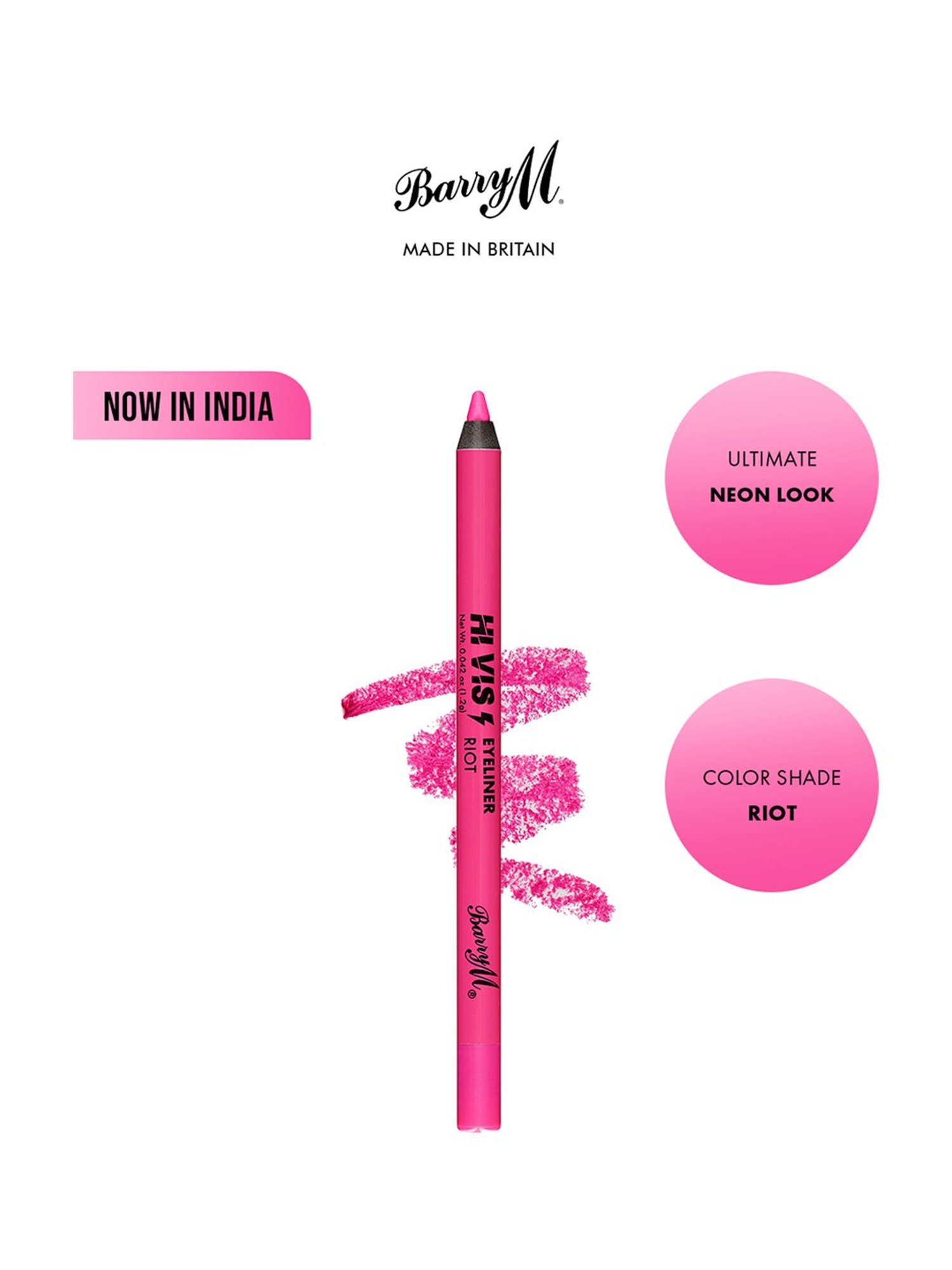 Barry M Hi Vis Waterproof Eyeliner Riot - 1.2 gm