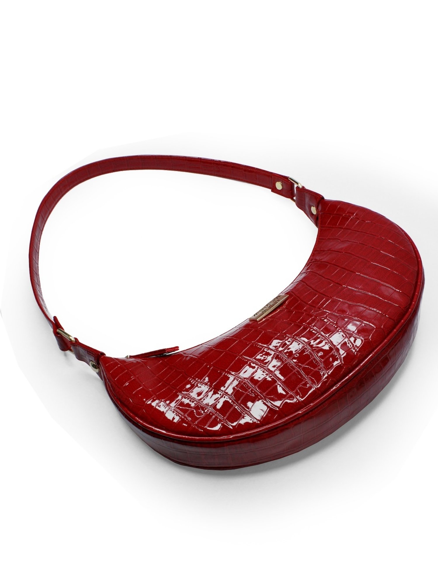 Modern Myth Red Textured Medium Hobo Bag