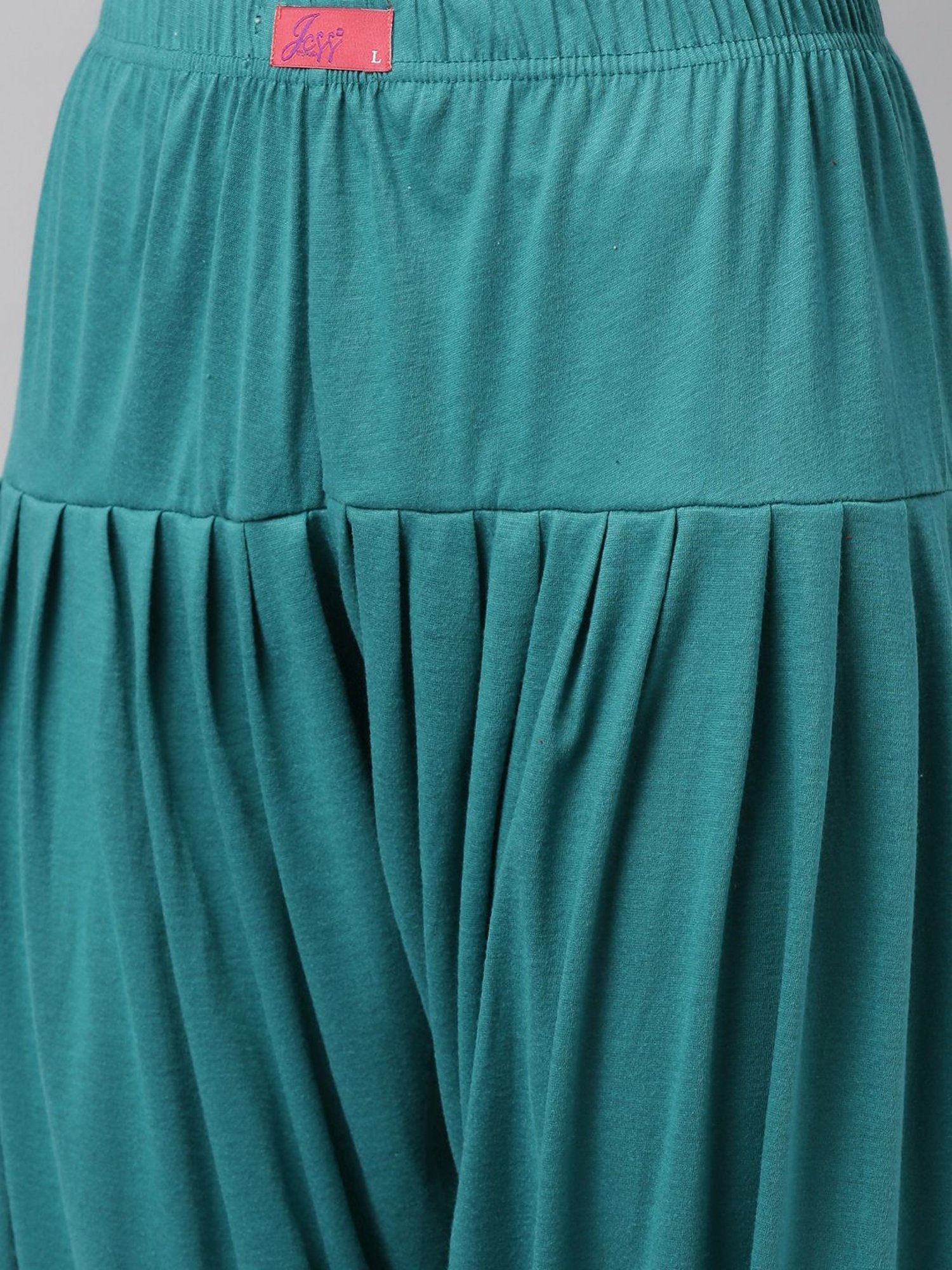 JCSS Green & Beige Patiala Pants - Pack Of 2